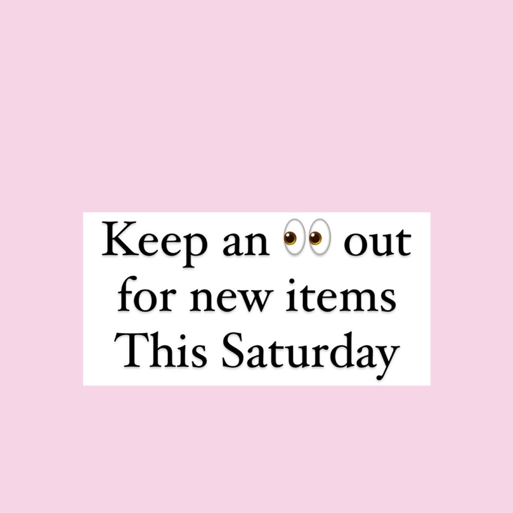👀 NEW THIS SATURDAY ✨